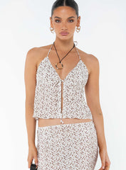 Chantria Top Cream Floral