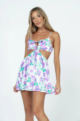 Offshore Mini Dress Purple Floral