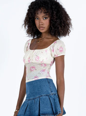 Addai Top Cream / Floral