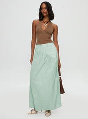 Yasemine Maxi Skirt Green White