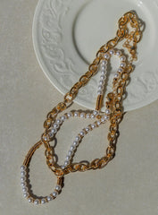 Mathias Necklace Gold / Pearl