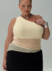 Gilda Asymmetric Top Cream Curve