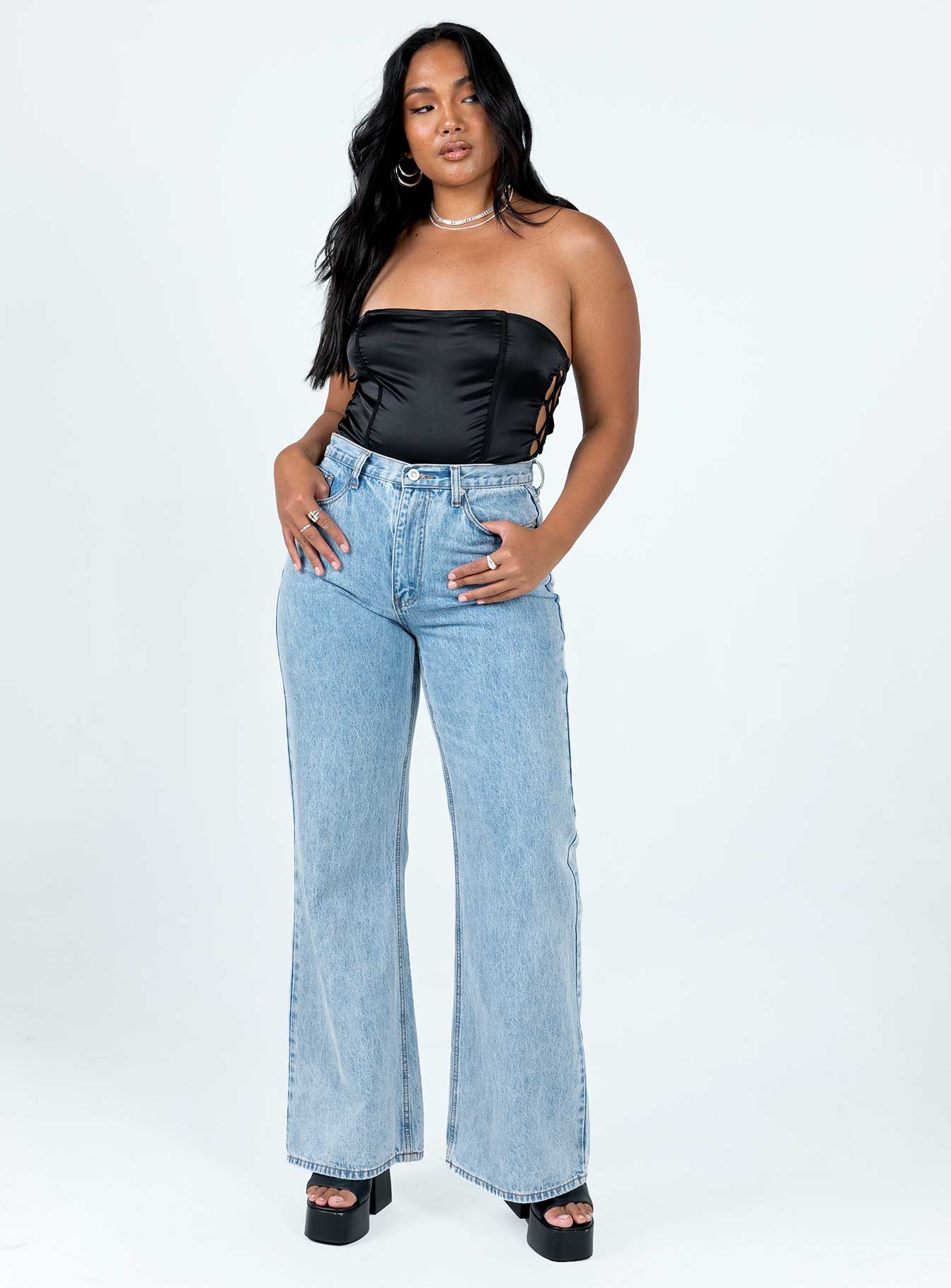 Benko Strapless Bodysuit Black