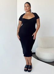 Ellisen Midi Dress Black Curve