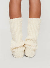 Queensway Boucle Legwarmers Cream