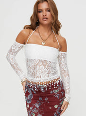 Float Lace Top White