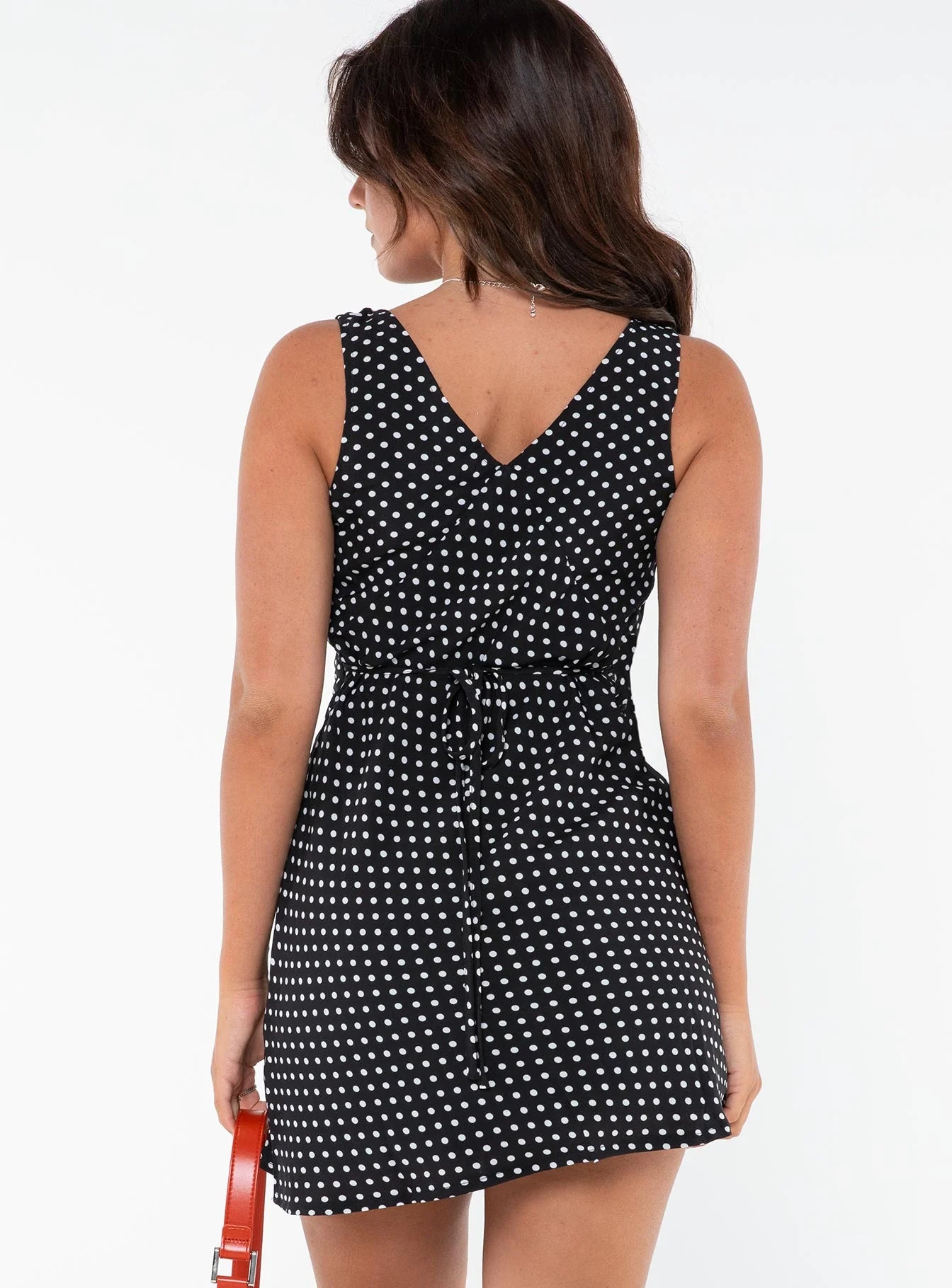 Nellie Mini Dress Black Polka Dot Petite