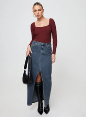 Charlotte Bodysuit Burgundy