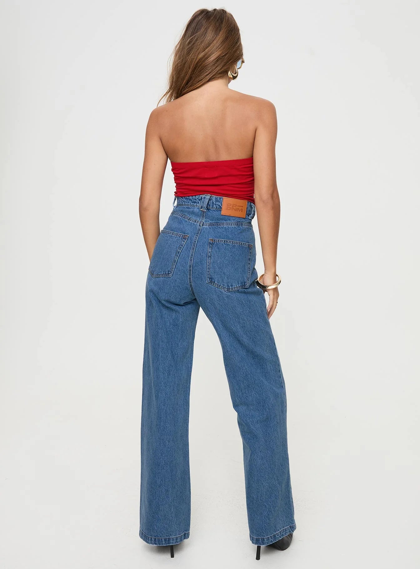 Zephee High Rise Wide Leg Jeans Light Wash Petite