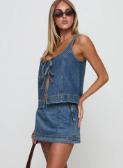 Stefenie Denim Skort Mid Wash
