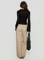 Lando Low Rise Straight Leg Jeans Tan