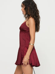 Valeska Mini Dress Burgundy