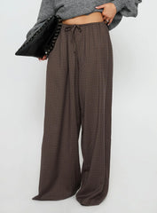 Bungala Oversized Relaxed Pant Brown Check