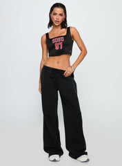 SDSU Jersey Corset Top Black