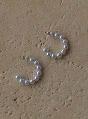 Maud Pearl Earrings White