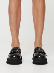 Lidia Mule Loafers Black