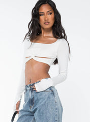 Brigham Long Sleeve Top White