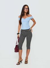 Maxeina Off Shoulder Twist Top Blue