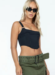 Flower Child Corset Black