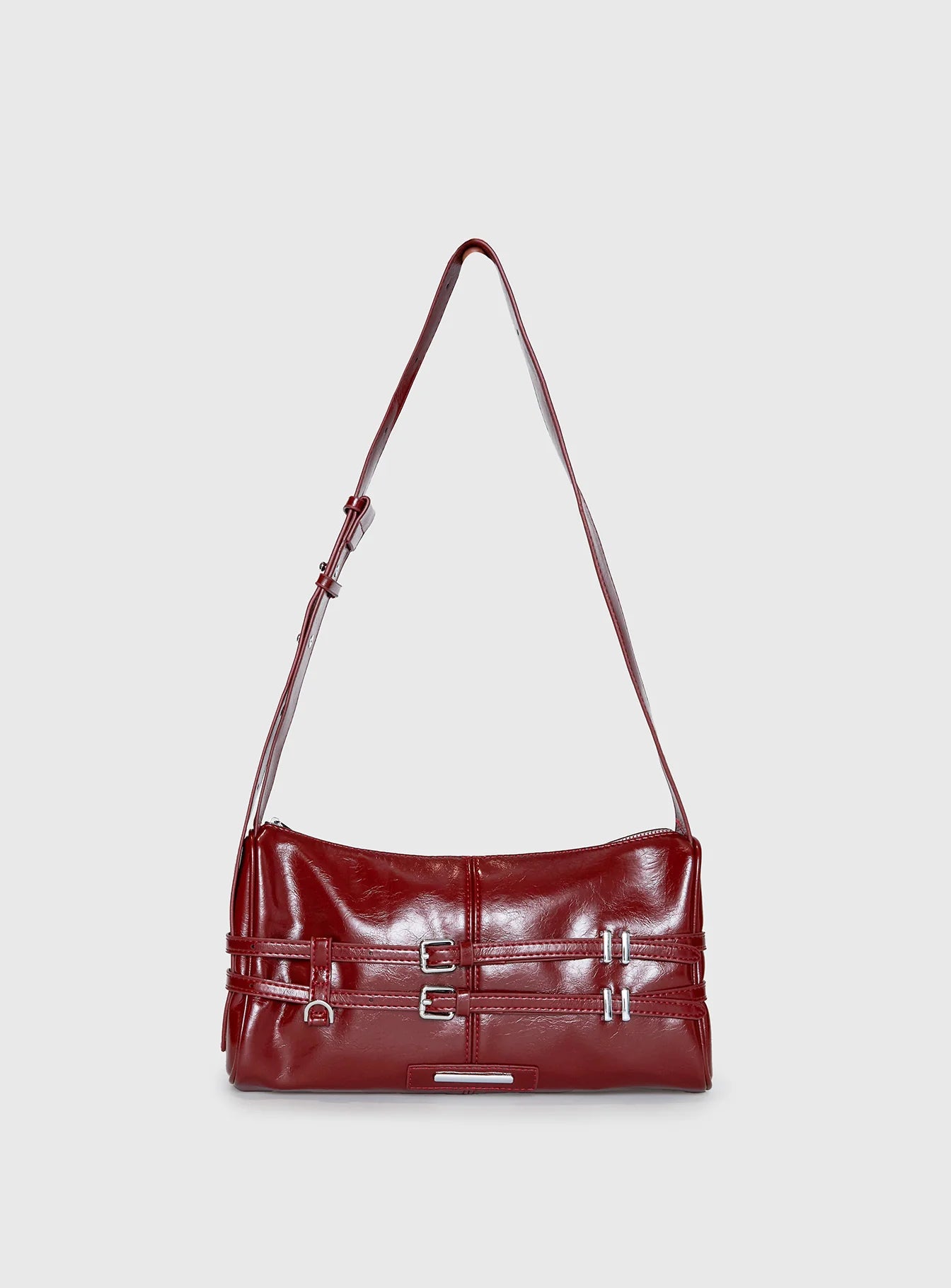 Recognize Buckle Detail Bag Red