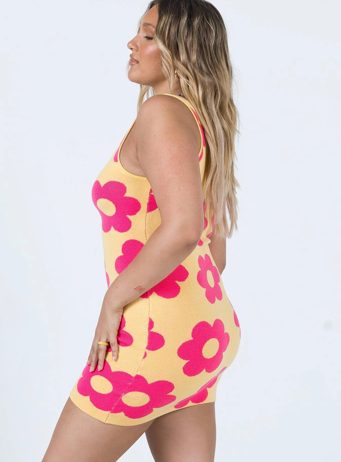 Lennon Mini Dress Yellow Floral