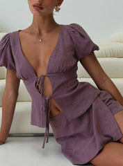 Wilhelmina Blouse Top Mauve