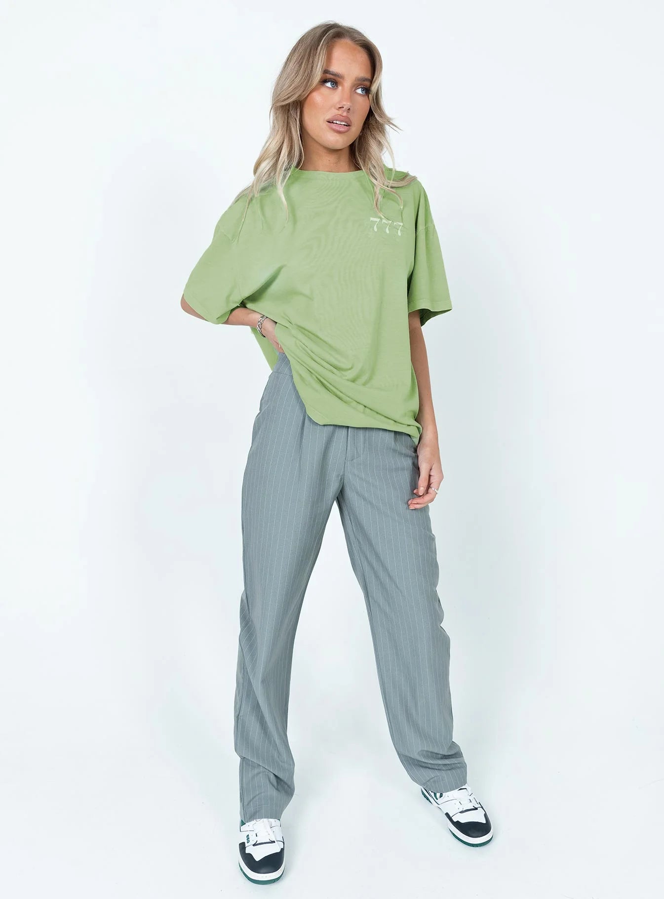 Organic 777 Luck Oversize Tee Green