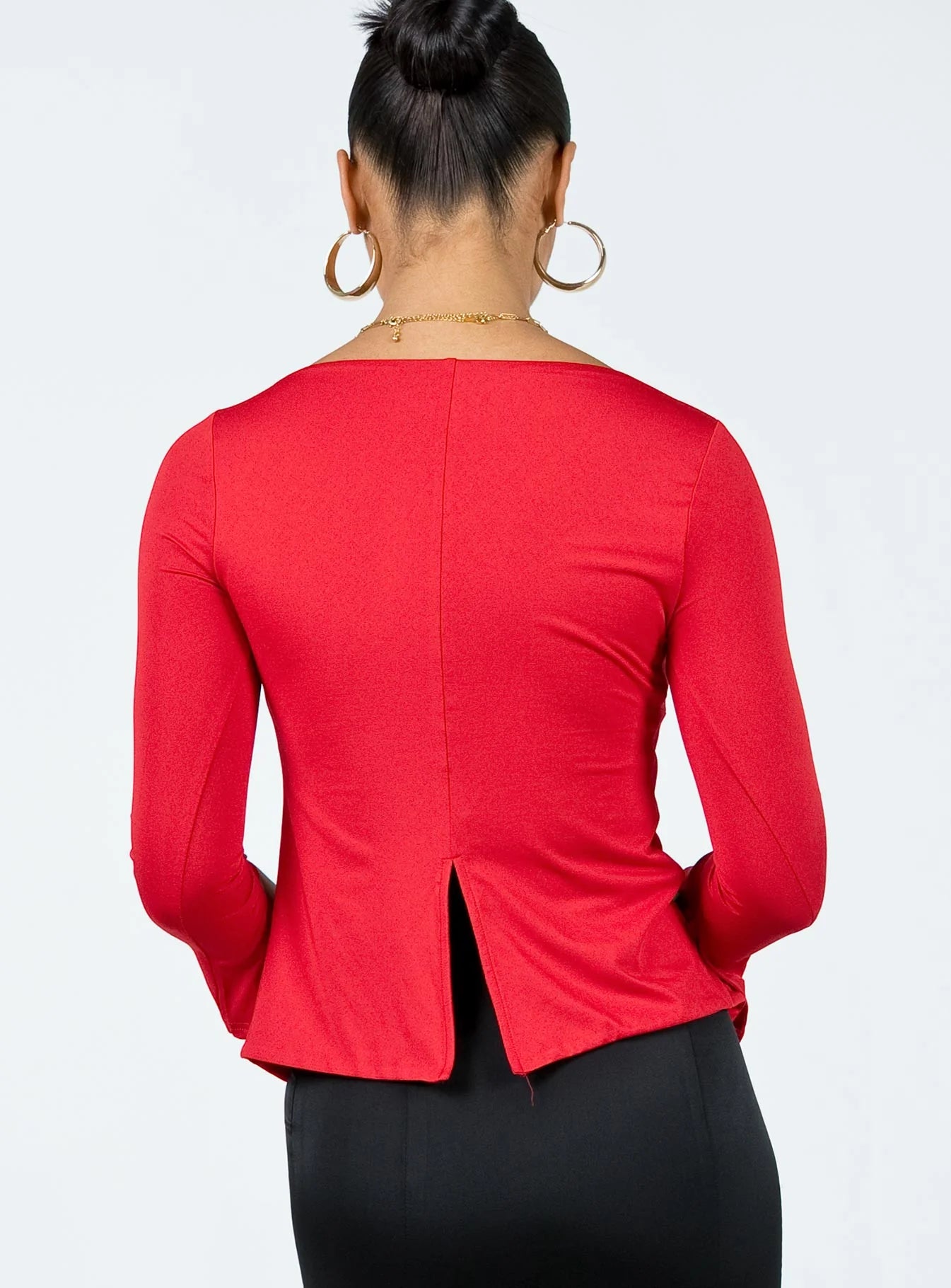 Corabelle Tie Up Top Red
