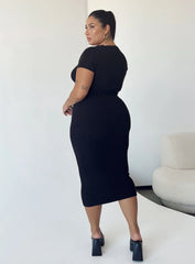 Ellisen Midi Dress Black Curve