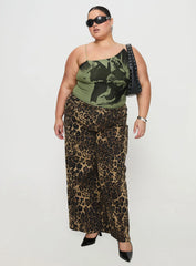 Pantar Low Rise Pants Leopard Curve