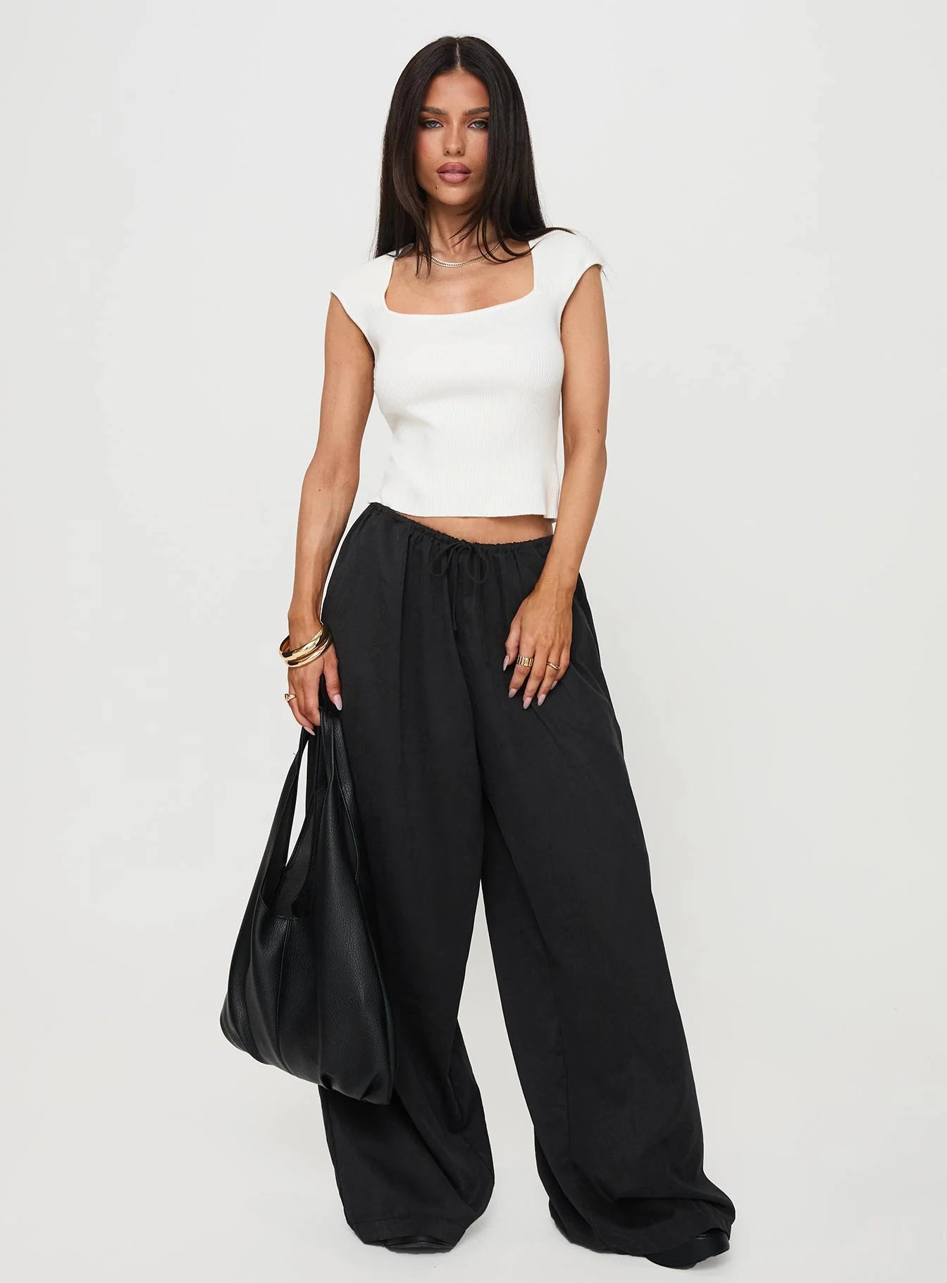 Merris Knit Top White