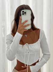 Boyce Long Sleeve Top White