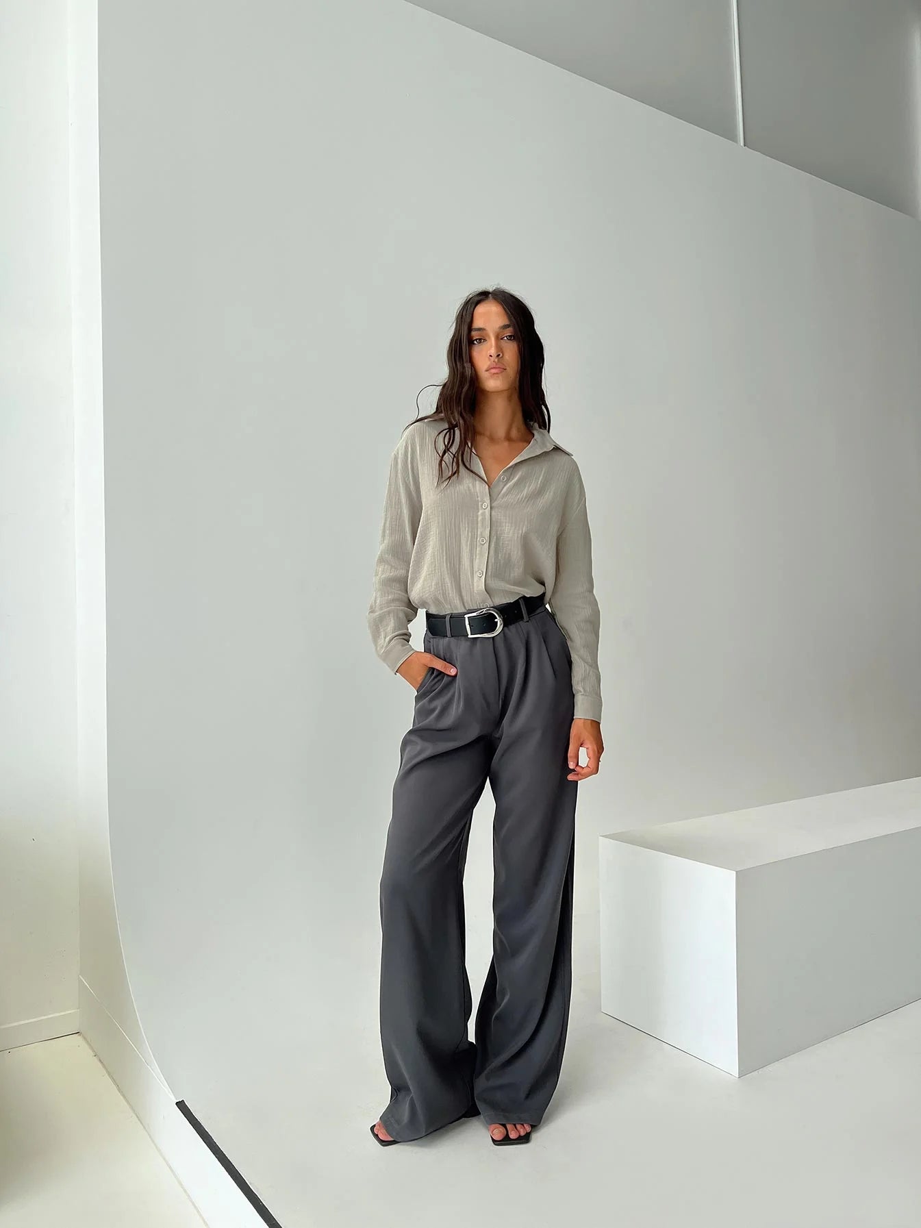 Mahalia Shirt Light Grey