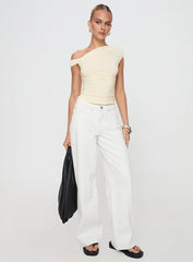 Lando Low Rise Straight Leg Jeans White