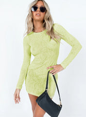 Tallie Knit Mini Dress Green