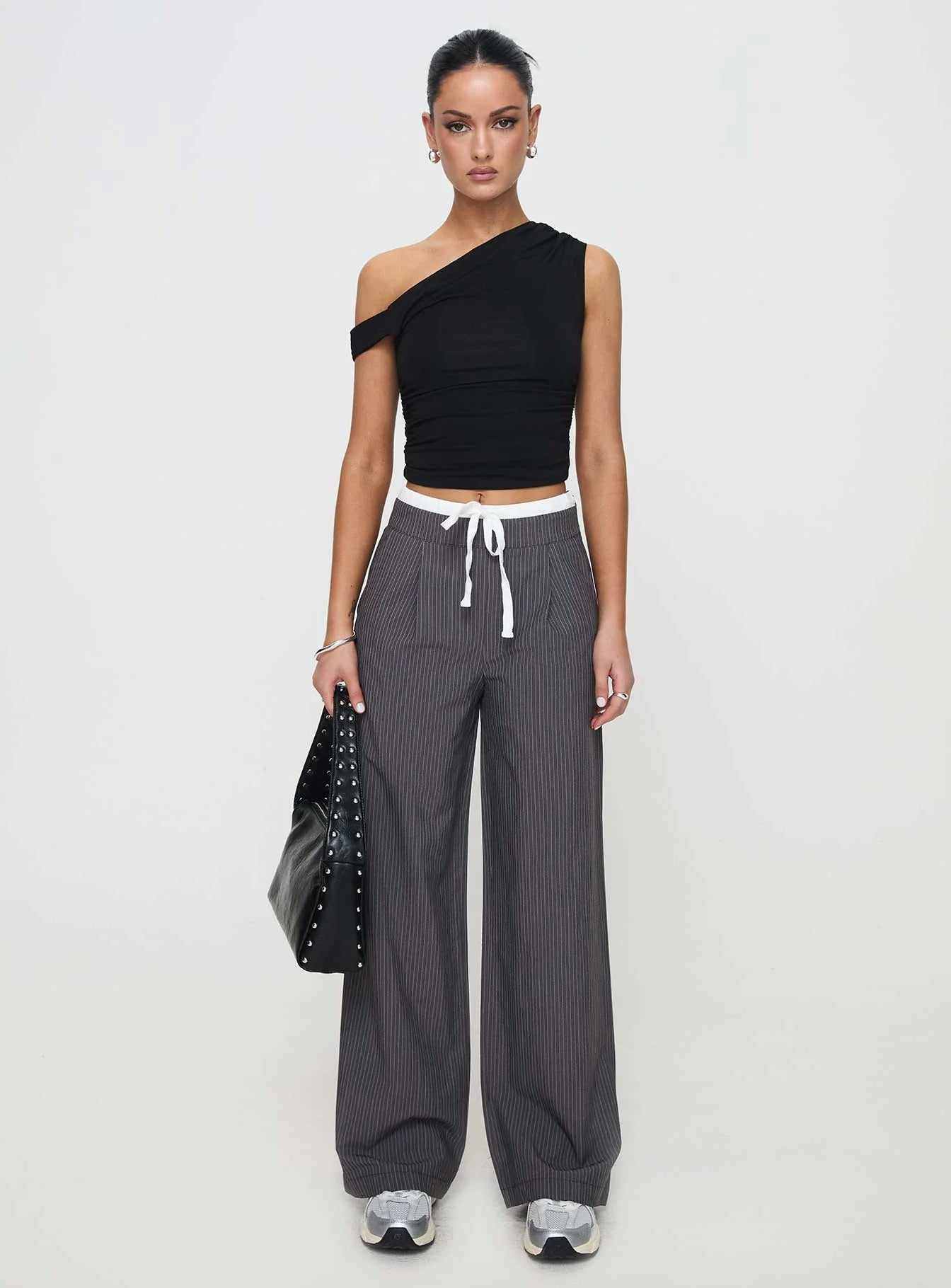 Auclaire Pinstripe Pant Charcoal