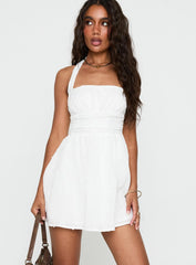 Scarlytte Halter Mini Dress White