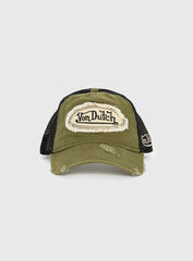 Von Dutch Denim Trucker Hat Vintage Green