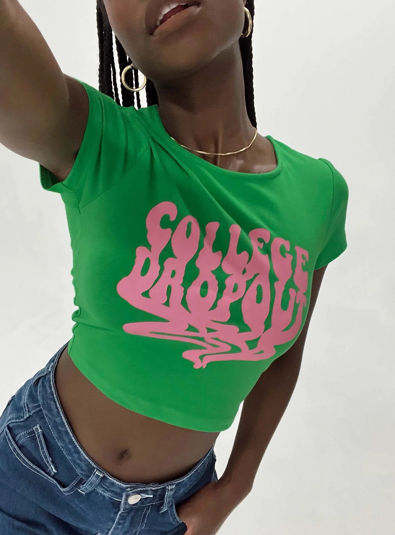 College Dropout Tee Green