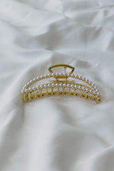 Zazo Pearl Hair Clip Gold / White