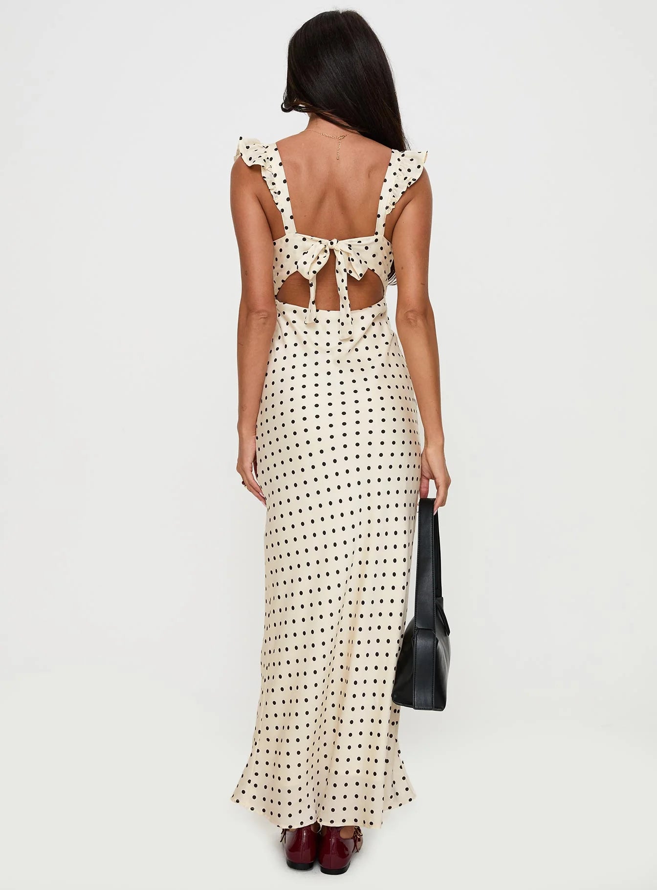 Odeliah Polka Maxi Dress Cream