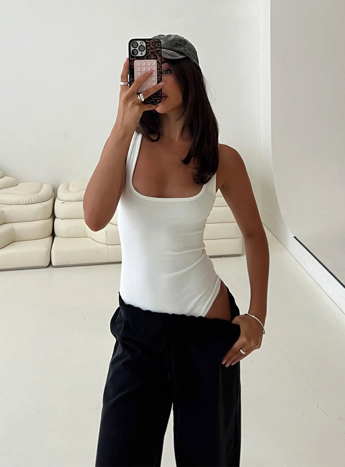Baseline Rib Bodysuit White