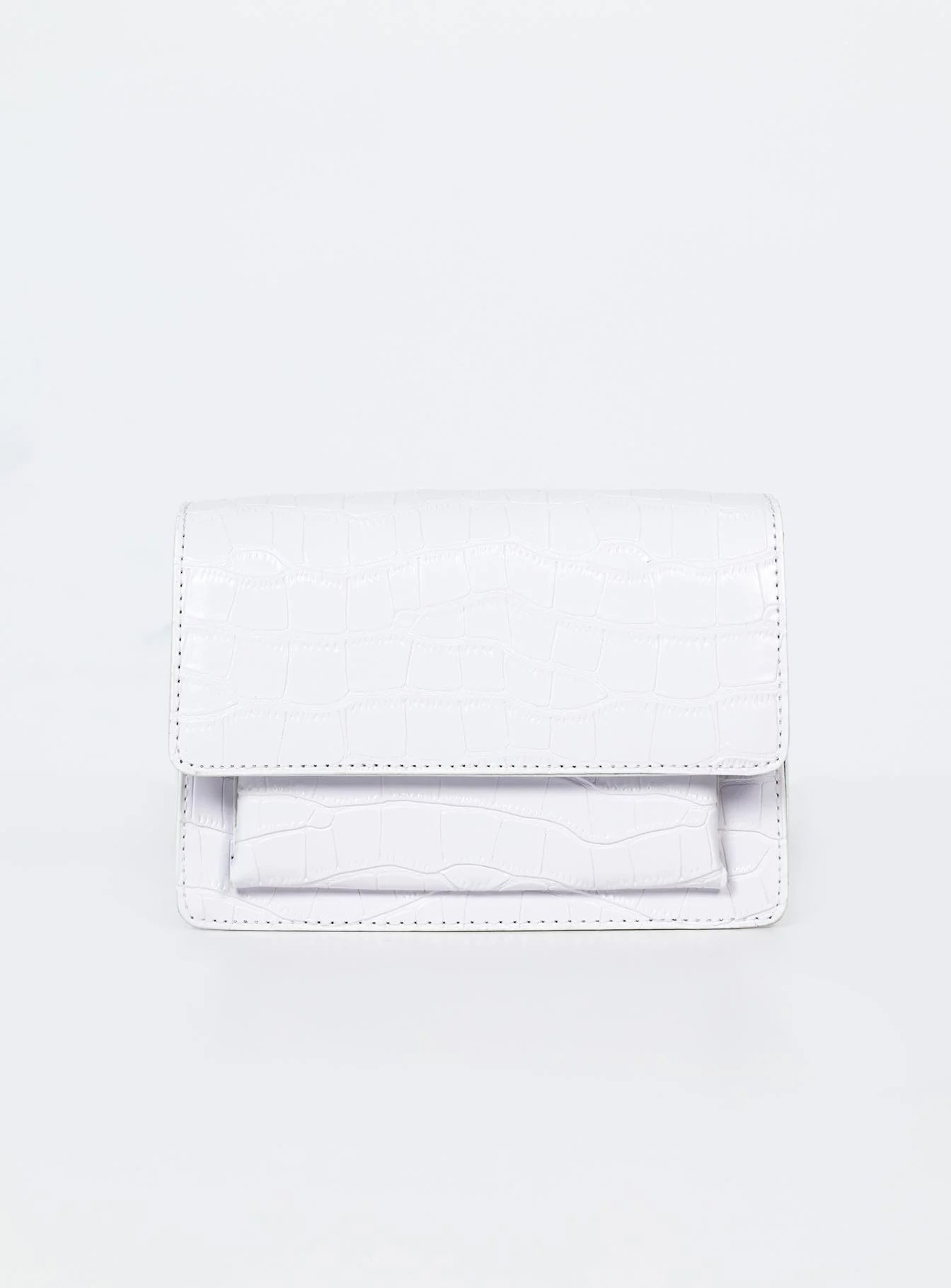 Valentine Croc Bag White