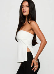 Express Yourself Zip Side Top White
