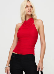 Dafina Halter Top Red