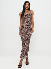 Paolina Maxi Dress Leopard