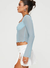Judeth Long Sleeve Top Blue