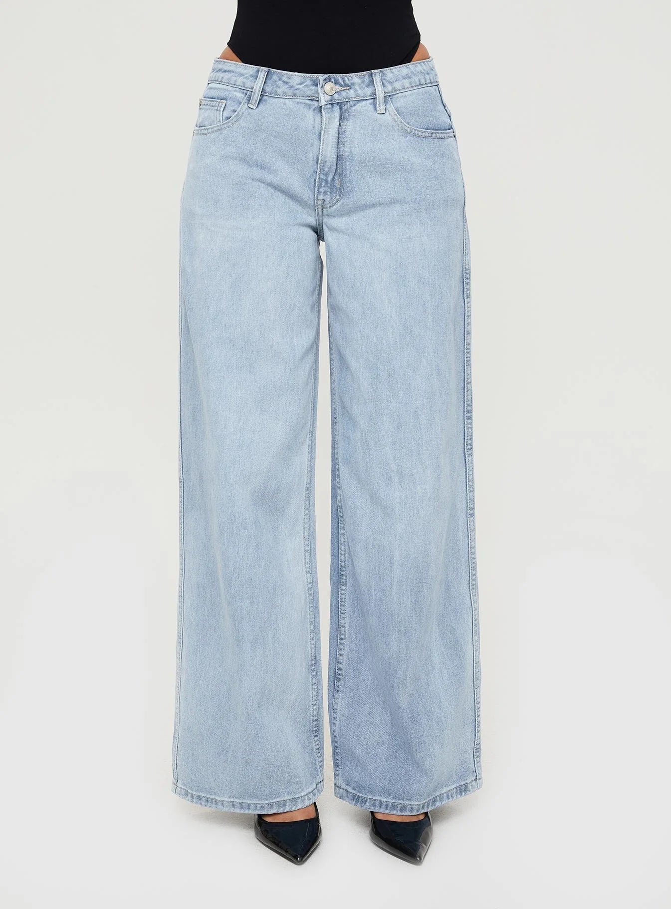 Ramos Low Rise Denim Jeans Washed Light Wash Tall