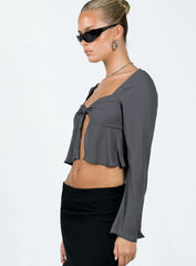 Pearwood Long Sleeve Top Slate