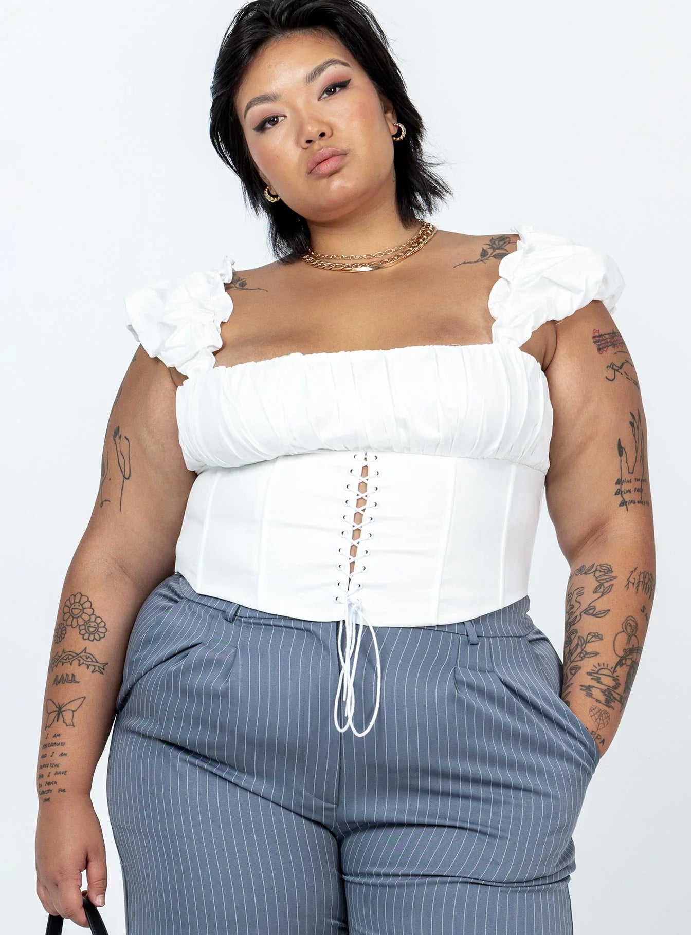 Harry Top White Curve